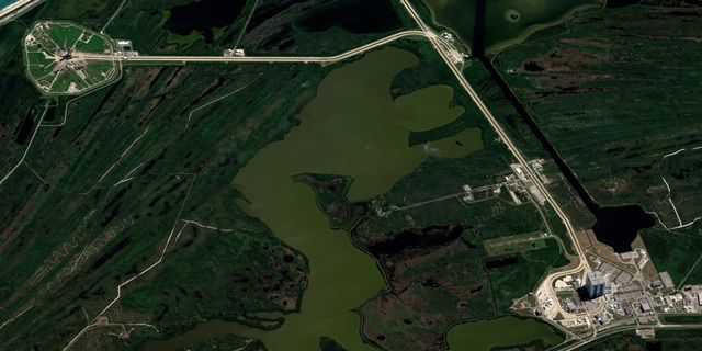 NASA's Kennedy space center, as seen from space by the Pl&eacute;iades Neo satellite, operated by the European aerospace company Airbus.