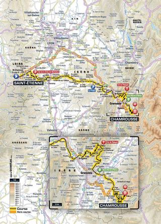 Map for the 2014 Tour de France stage 13