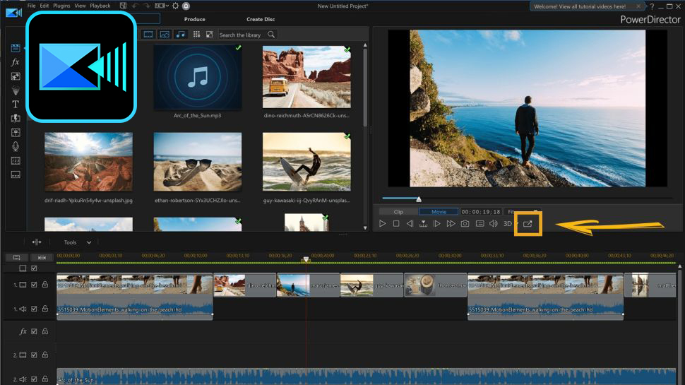 best video editing software: CyberLink PowerDirector 365 screenshot with logo