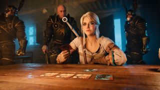 Ciri playing Gwent in Gwent: The Witcher Card Game cinematic trailer.