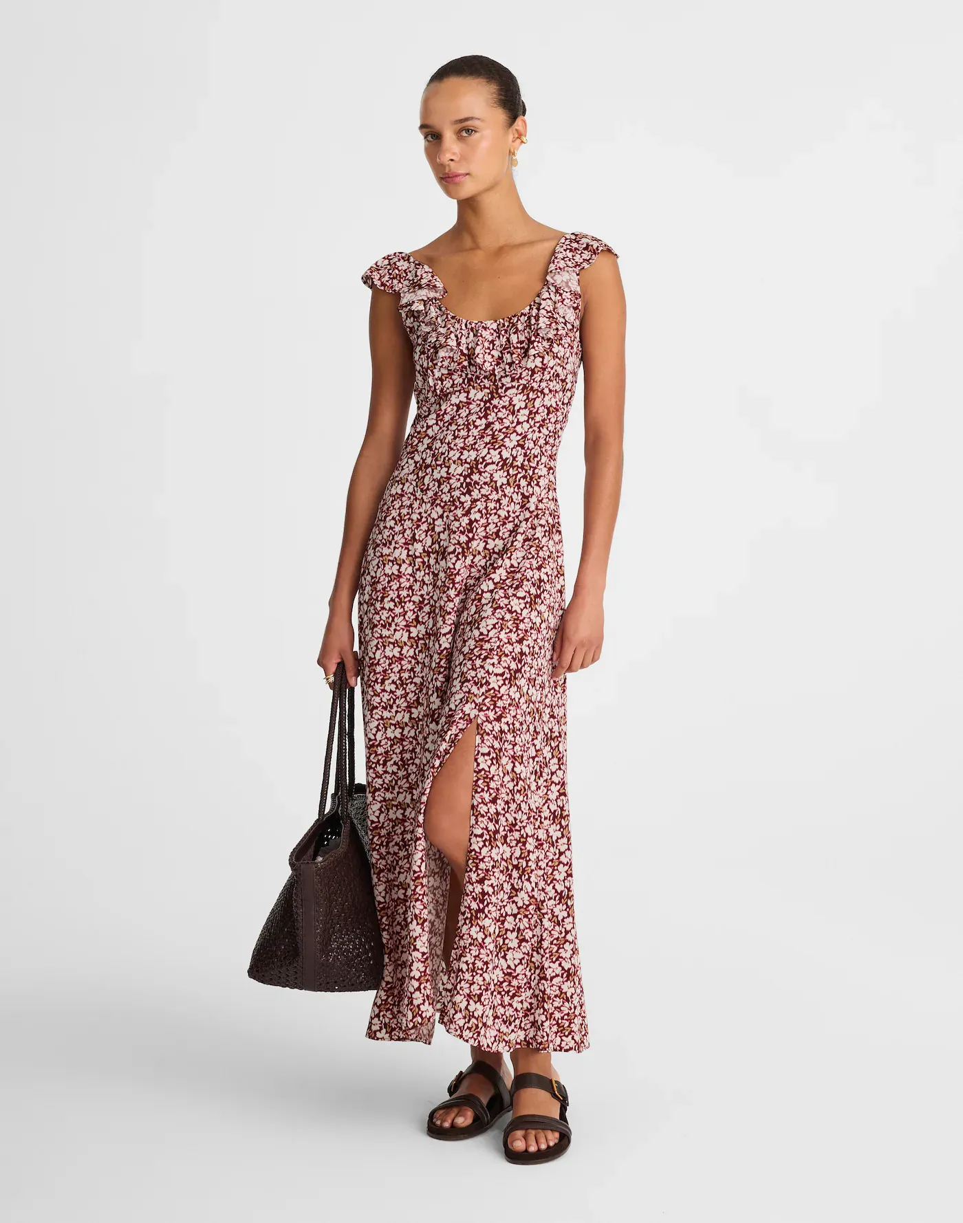 Madewell, Ruffled Scoopneck Maxi Dress in Floral