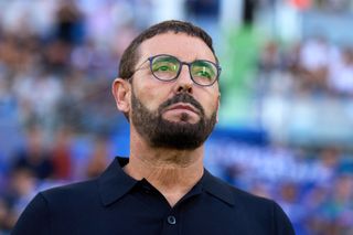 Getafe coach Jose Bordalas looks on ahead of a game against Real Sociedad in September 2024.