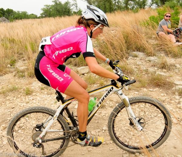 Daniella Campuzano (Turbo Bike Team) riding in fourth place