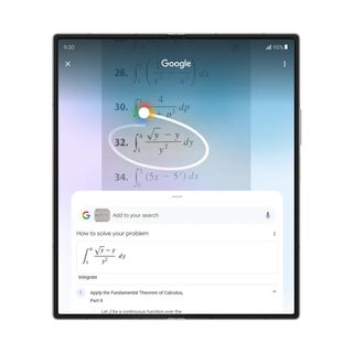 Circle to search feature working on calculus problems
