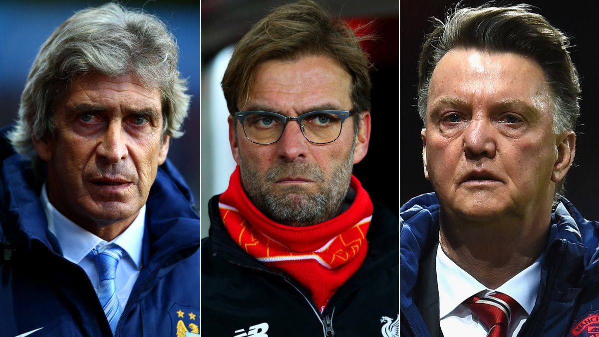 Manuel Pellegrini, Jurgen Klopp, Louis van Gaal