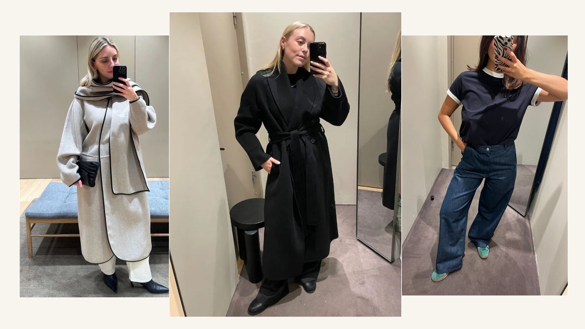 Who What Wear UK Editors wearing COS Coats and Jeans.