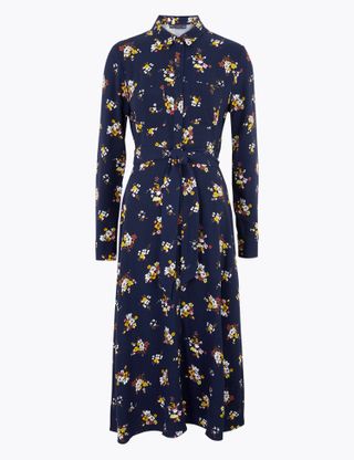 M&S Collection Floral Belted Midi Shirt Dress, £39.50