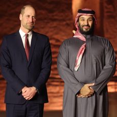 Prince William and Crown Prince of Saudi Arabia standing next to each other 