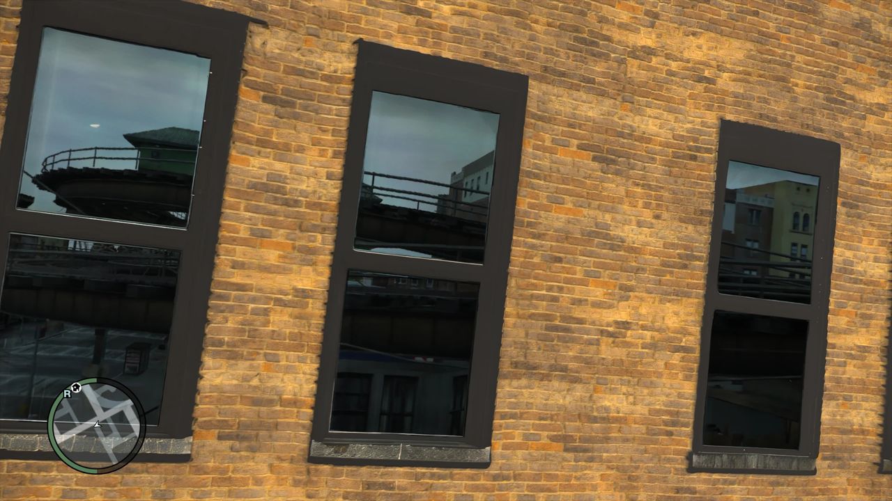 GTA IV 4K textures with defined bricks and reflections in windows.