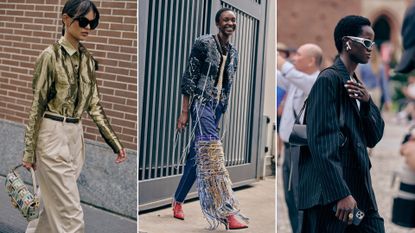 Guests at Milan Fashion Week SS24 in the best street style.