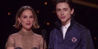Natalie Portman Timothee Chalamet 92nd Annual Academy Awards Ceremony