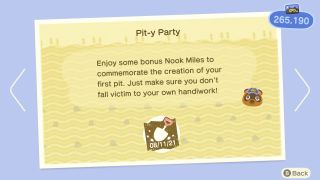 Animal Crossing New Horizons Nook Miles Pity Party