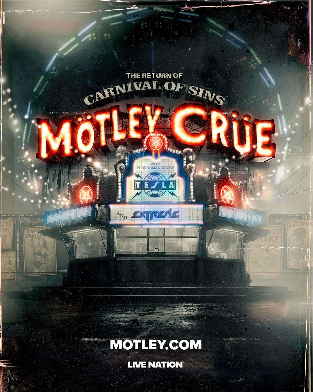 Motley Crue Carnival Of Sins 2026 tour