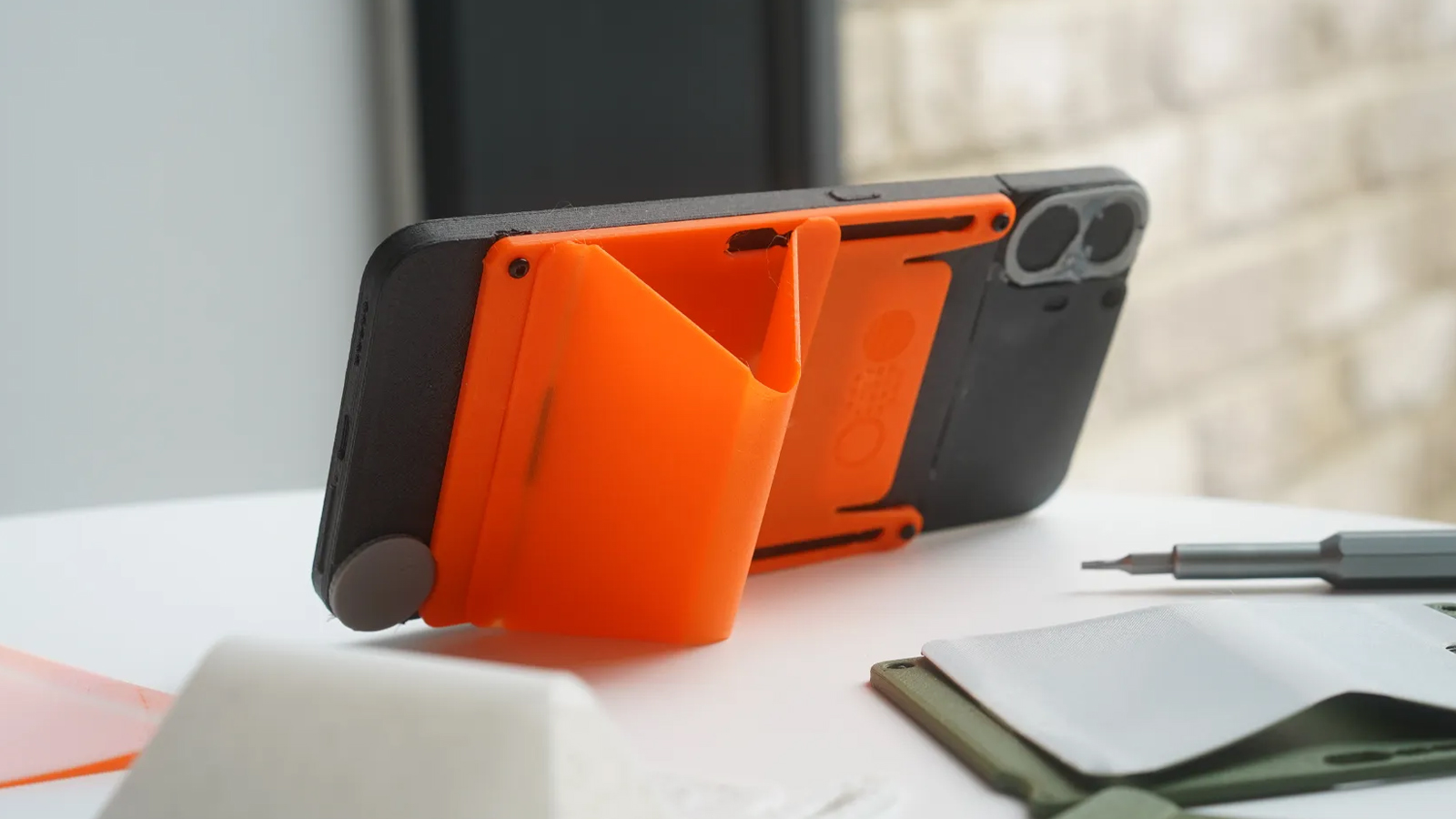 Photos of 3D printed designs for the Nothing x Bambu Labs challenge