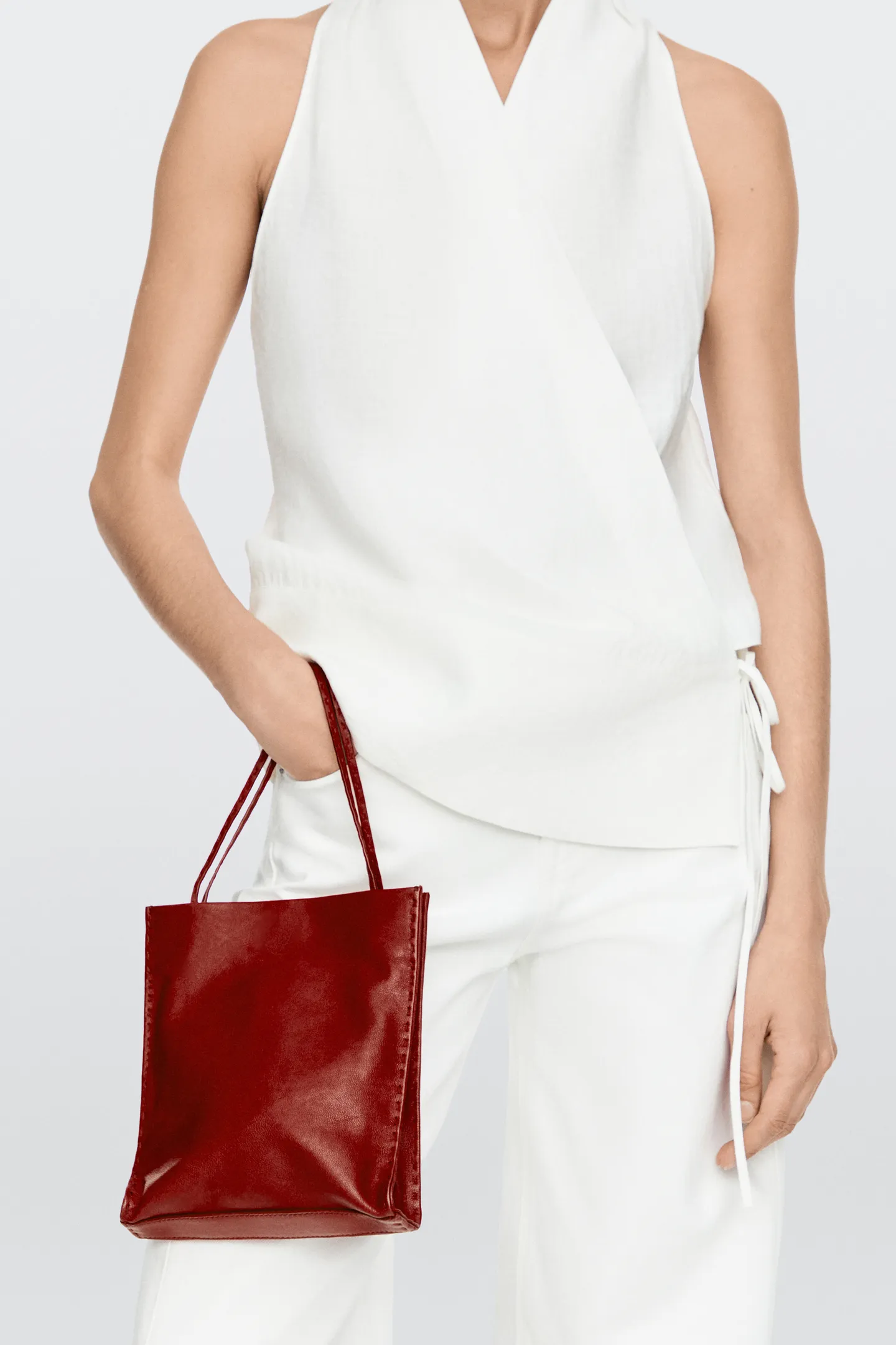 Massimo Dutti, Nappa Leather Double Compartment Bag