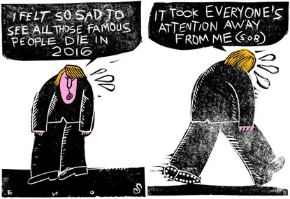 Editorial cartoon U.S. Donald Trump celebrity deaths