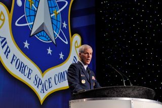 General William Shelton (retired), former commander of the Air Force Space Command, has been a leader in rallying support for future of U.S. military space capabilities, including the X-37B robotic space plane.