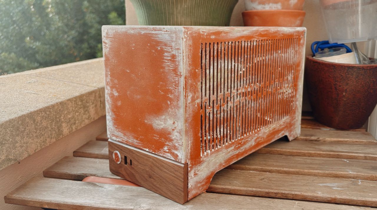 A picture of a Terracotta painted Fractal Terra case
