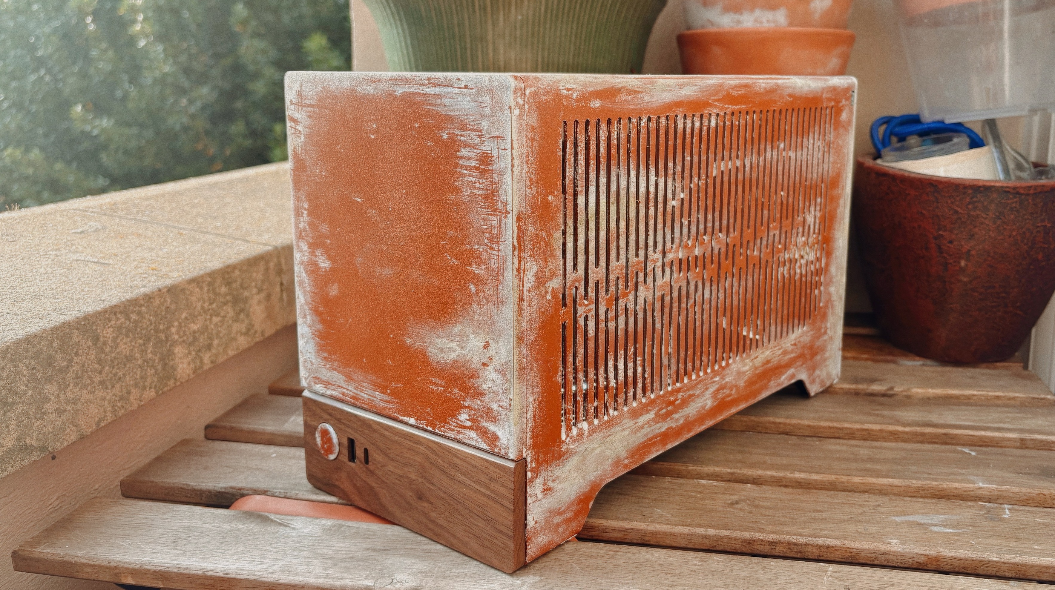 A picture of a Terracotta painted Fractal Terra case