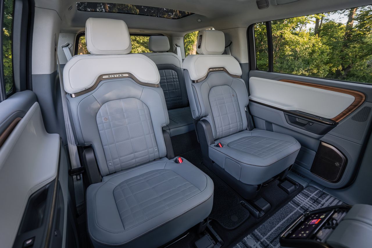 The new second row seating in the Rivian R1S