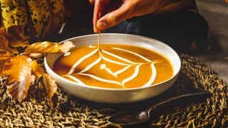 Halloween roasted pumpkin soup by Trewithen Dairy