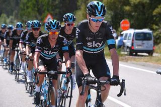 Chris Froome leads Team Sky