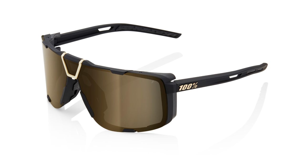 100% Eastcraft sunglasses in black with gold lenses