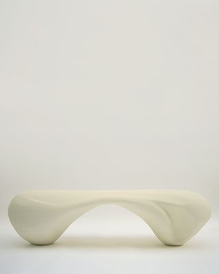 sculptural white seat