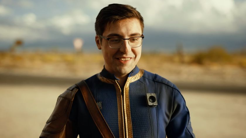 A screenshot of Shroud in a recent advertisement for the Fallout games.