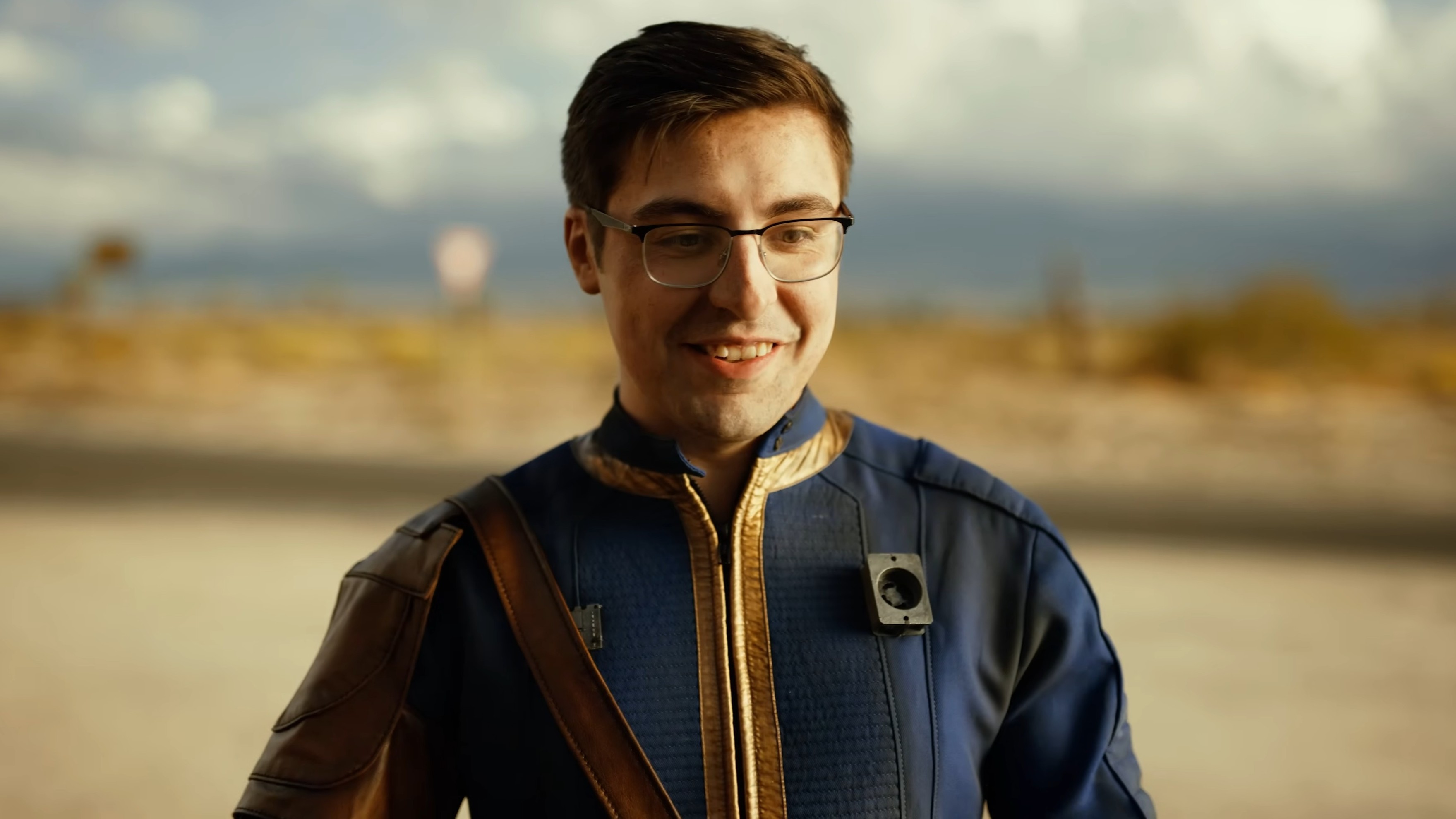 A screenshot of Shroud in a recent advertisement for the Fallout games.