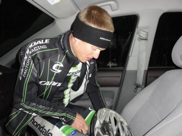 Alex Grant gets ready for the Leadville 100
