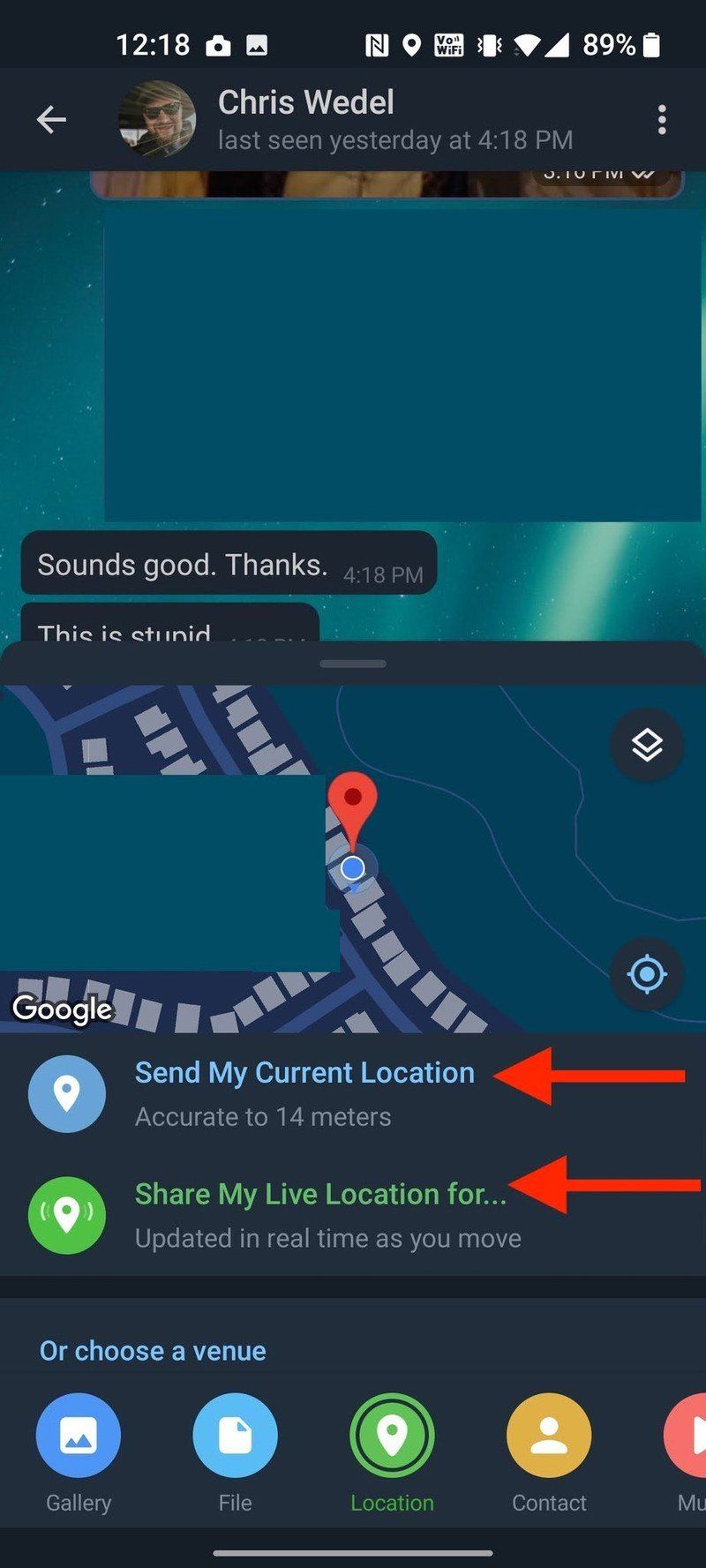 How To Send Live Location On Telegram