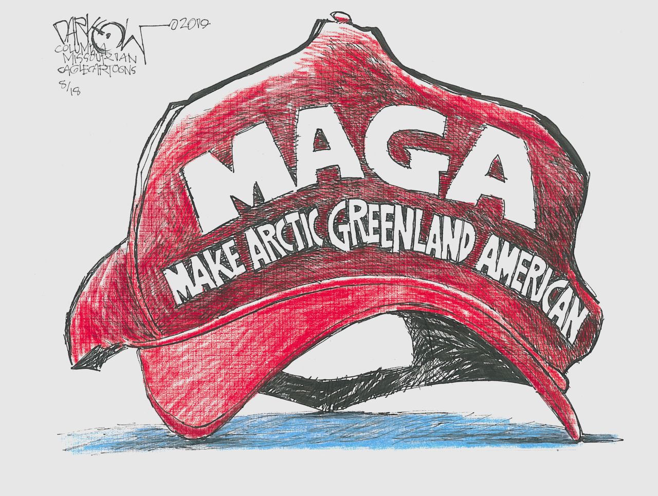 Political Cartoon Make Arctic Greenland American MAGA