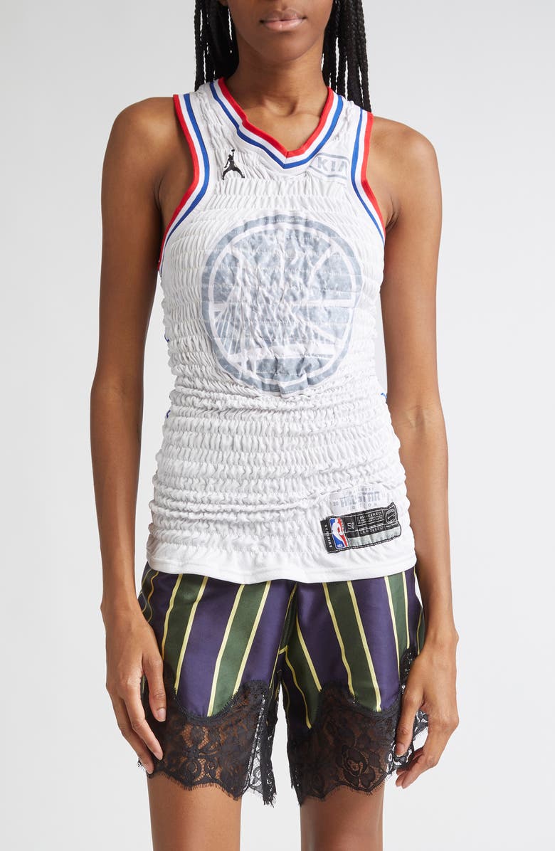 Reconstituted Shirred Basketball Jersey