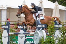 Lottie Adams riding Evotion in The The Hy Equestrian Hickstead RIHS Amateur Championship at The Longines Royal International Horse Show, The All England Jumping Course, Hickstead