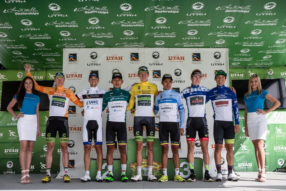 The jersey winners for stage 6.