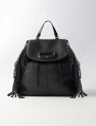 Leather Backpack With Chain