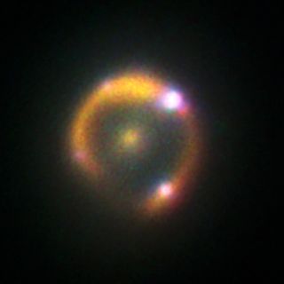 The Keck Observatory in Hawaii leapt into action to capture this view of the supernova iPTF16geu after it was spotted with the Hubble Space Telescope, a lensing event magnifying it by 50x.