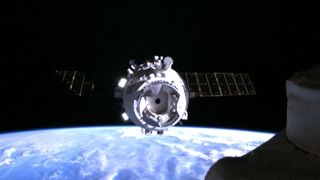 The uncrewed Shenzhou 22 spacecraft arrives at China's Tiangong space station on Nov. 25, 2025.