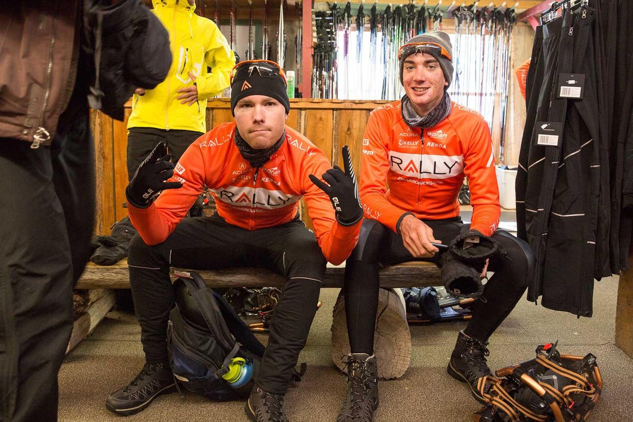 Colin Joyce and Brandon McNulty at set for their debut seasons with Rally Cycling.