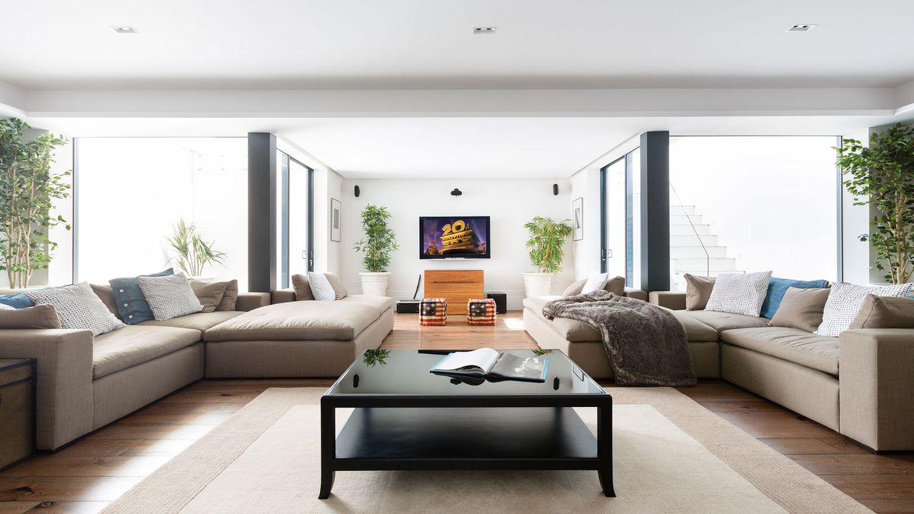 renovated basement conversion living room