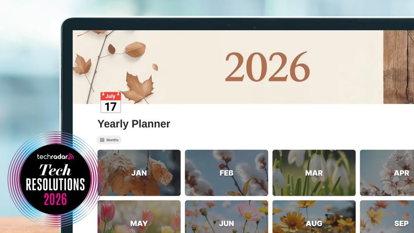 A laptop screen showing a 2026 planner on Notion
