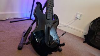PDP Riffmaster hands-on image of the guitar's plastic body