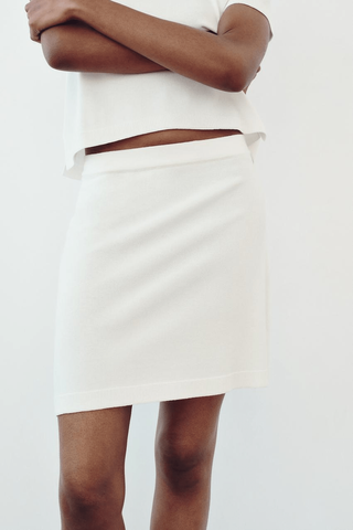 Basic Plain Knit Skirt