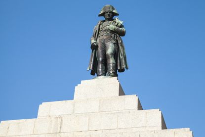 Statue of Napoleon Bonaparte as First emperor of France, Ajaccio, island of Corsica