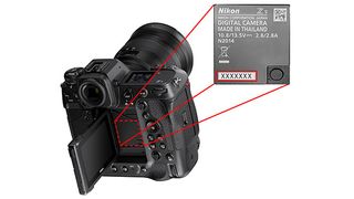 Nikon Z9 serial number graphic