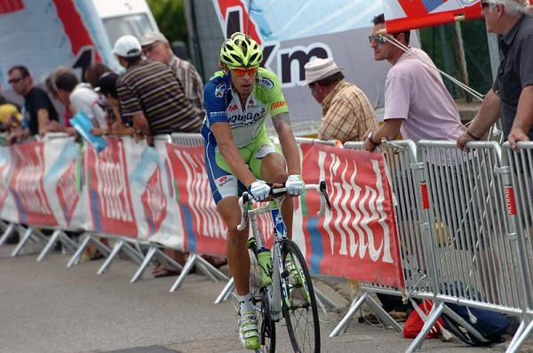 After working for Liquigas-Cannondale teammate Peter Sagan in the closing kilometres, Daniel Oss makes his way to the finish line.