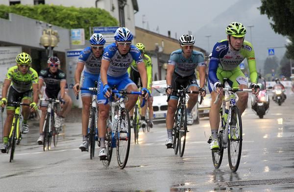 The race started under storms, but skies held later on