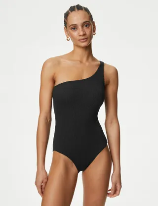 M&S Collection, Textured One Shoulder Swimsuit