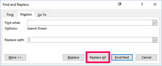 word replace all